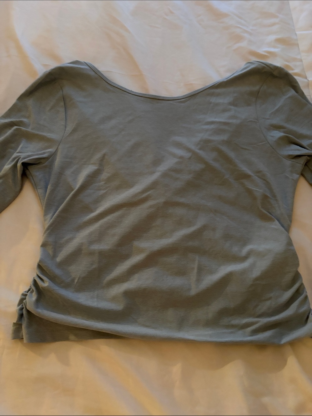 Fabletics Scoop Neck Long Sleeve Top - Slate Green